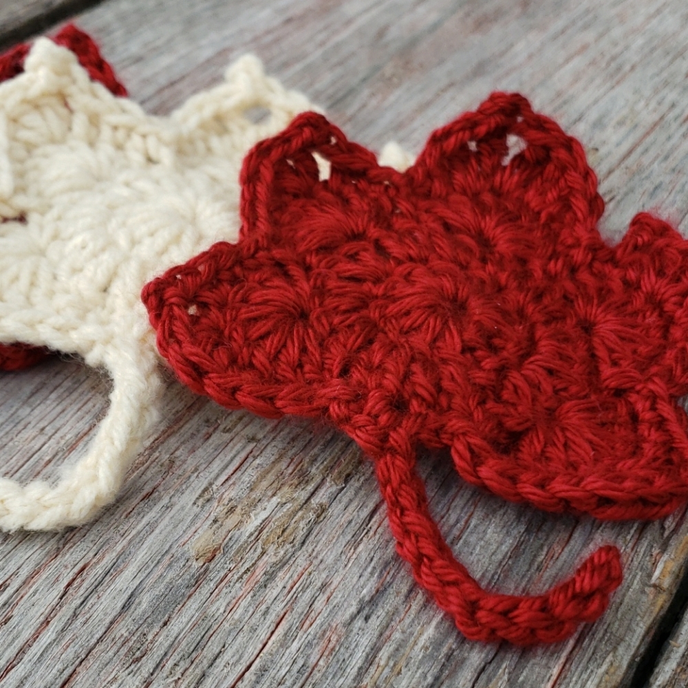 Autumn Leaf coasters crocheted